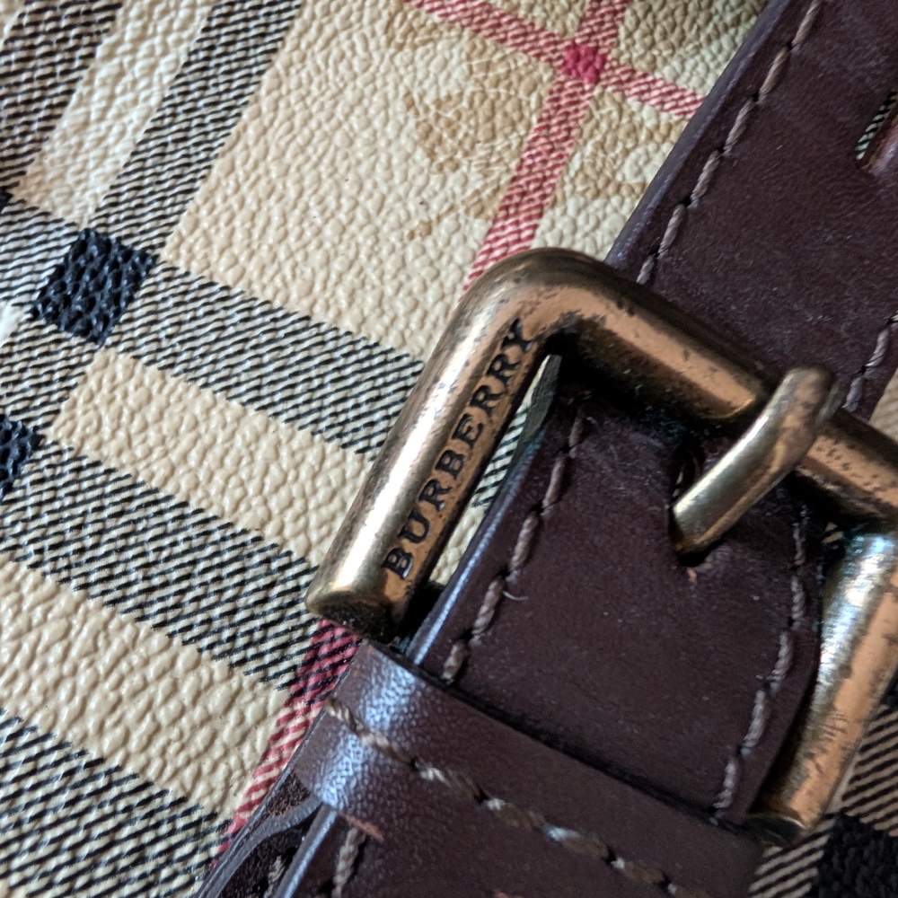 Burberry Haymarket Satchel - Picture 4 of 12